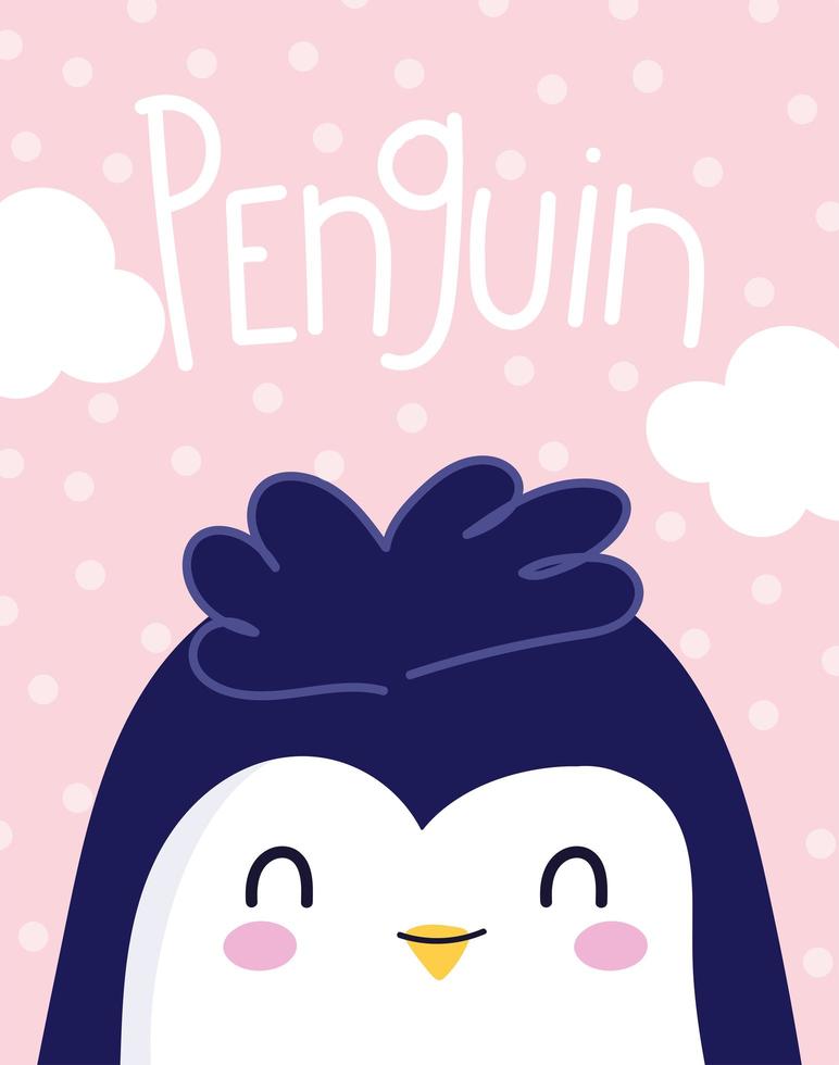 pingüino pájaro antártico vector