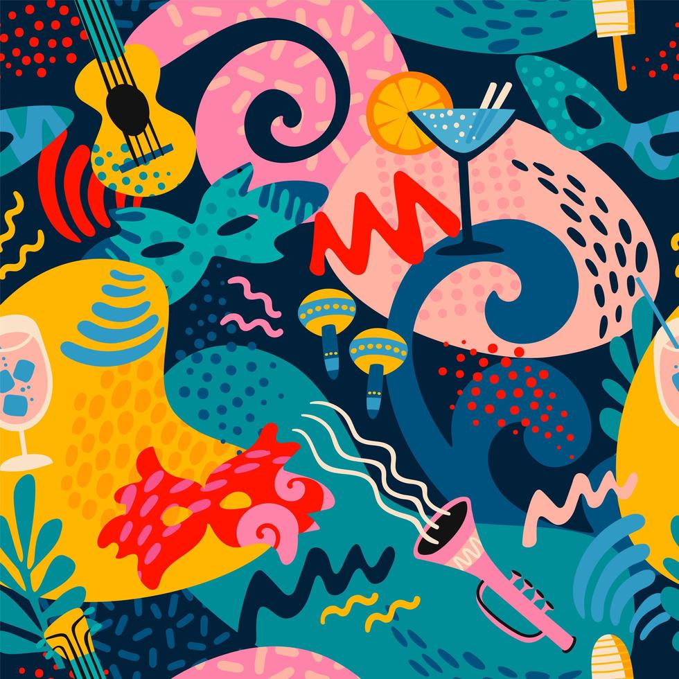 Colorful Carnival seamless pattern vector