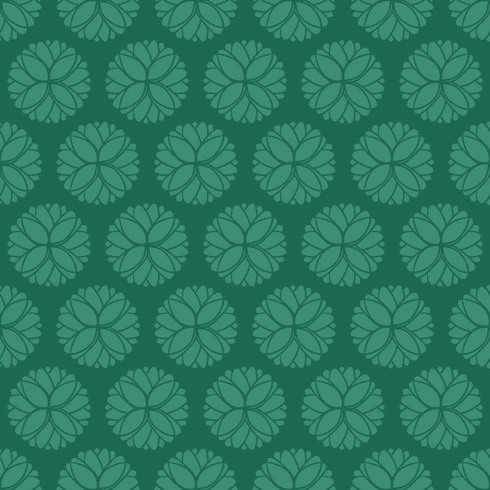 Unique Style Green Ornamental Pattern vector