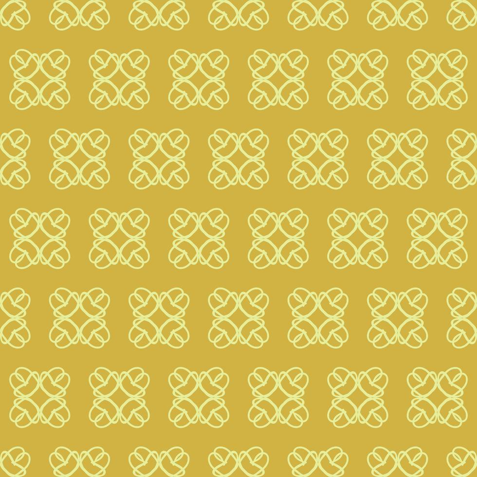 Unique Style Yellow Ornamental Pattern vector