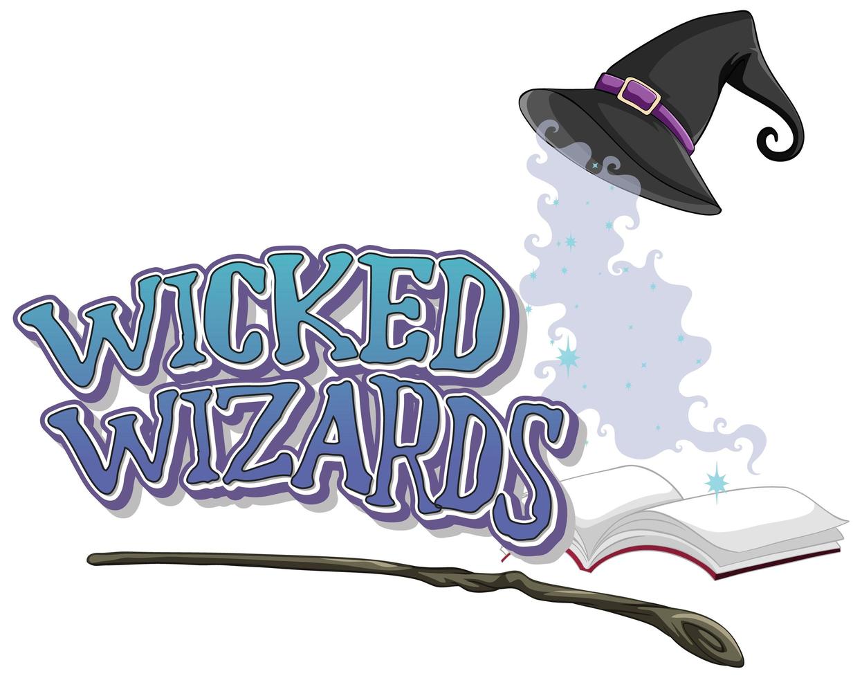 Wicked wizards on white background vector