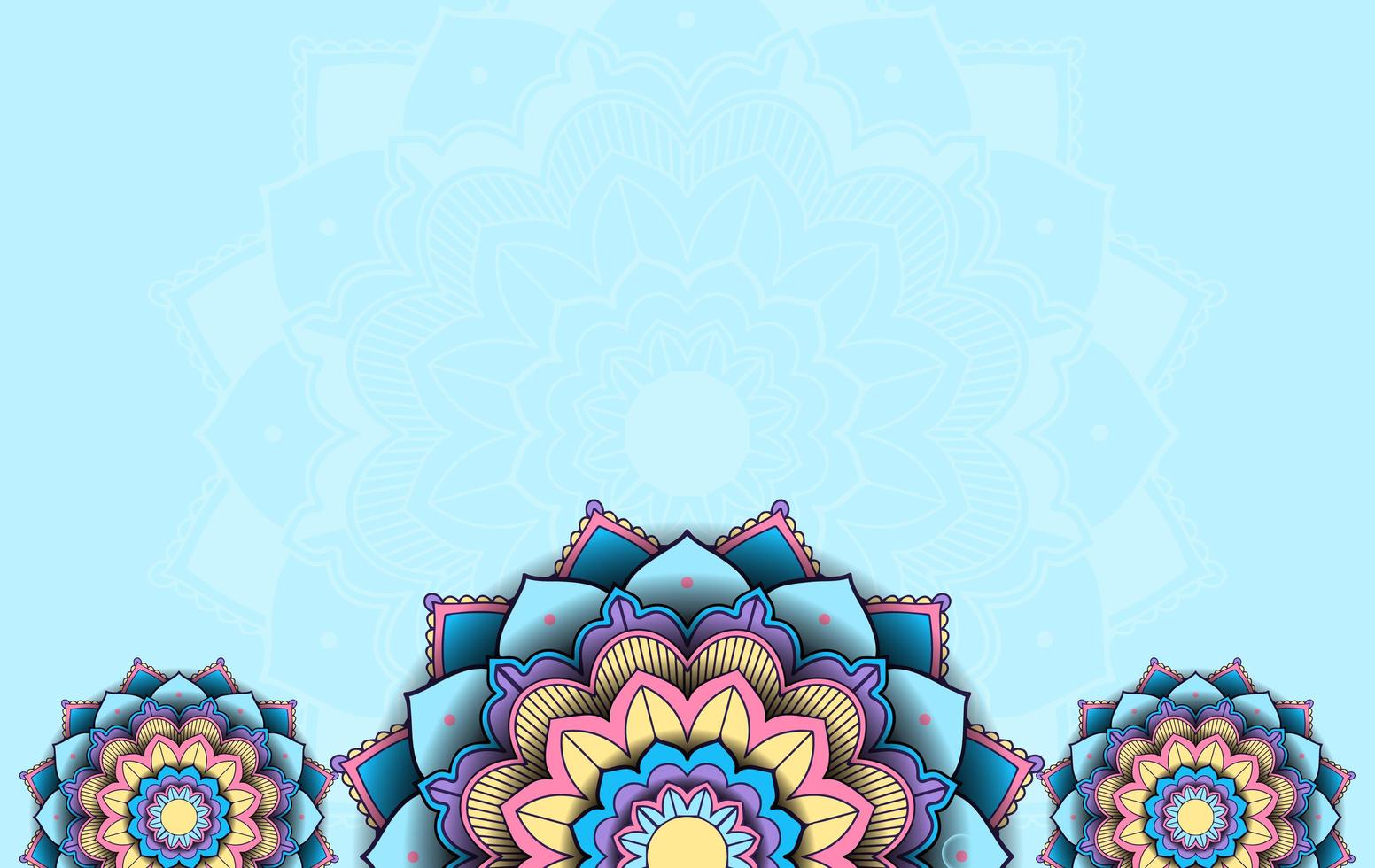 Background with mandala pattern design vector