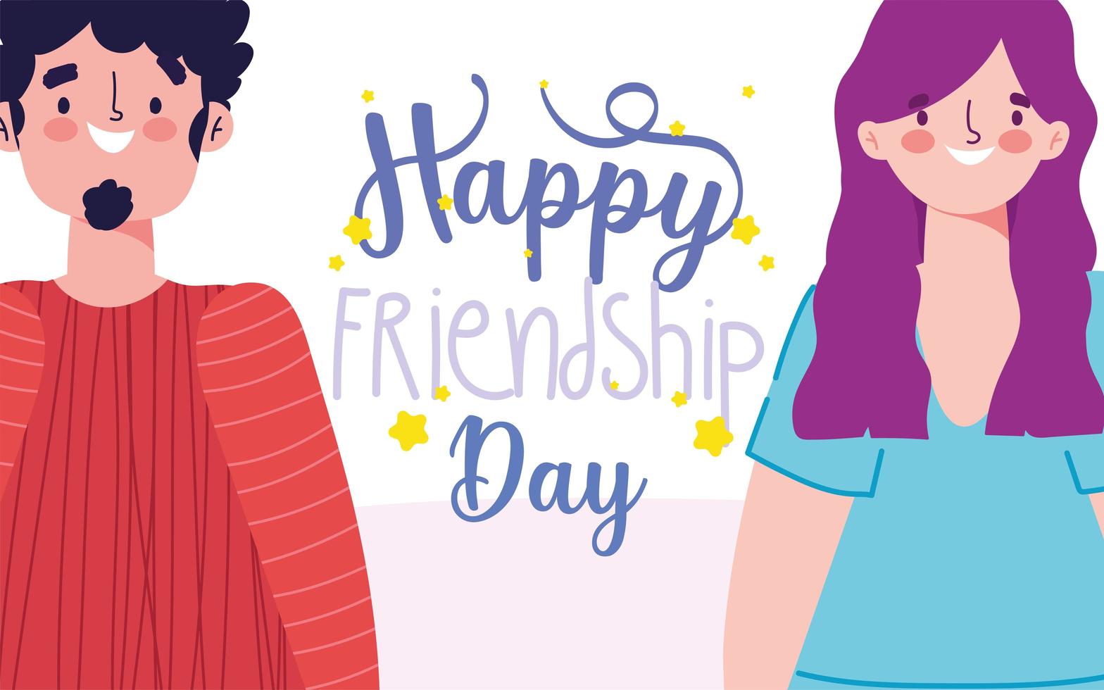 Young people celebrating Friendship Day vector