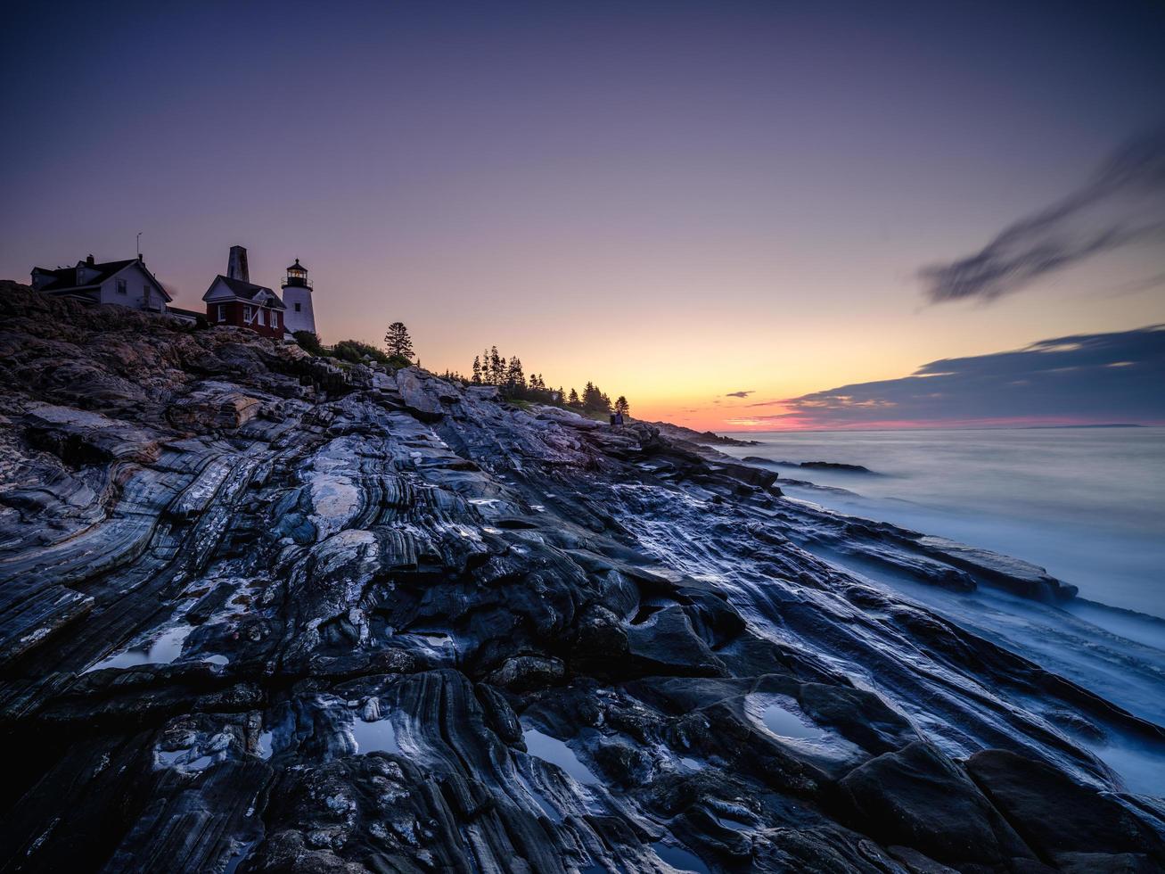 Dark coastal landscape photo