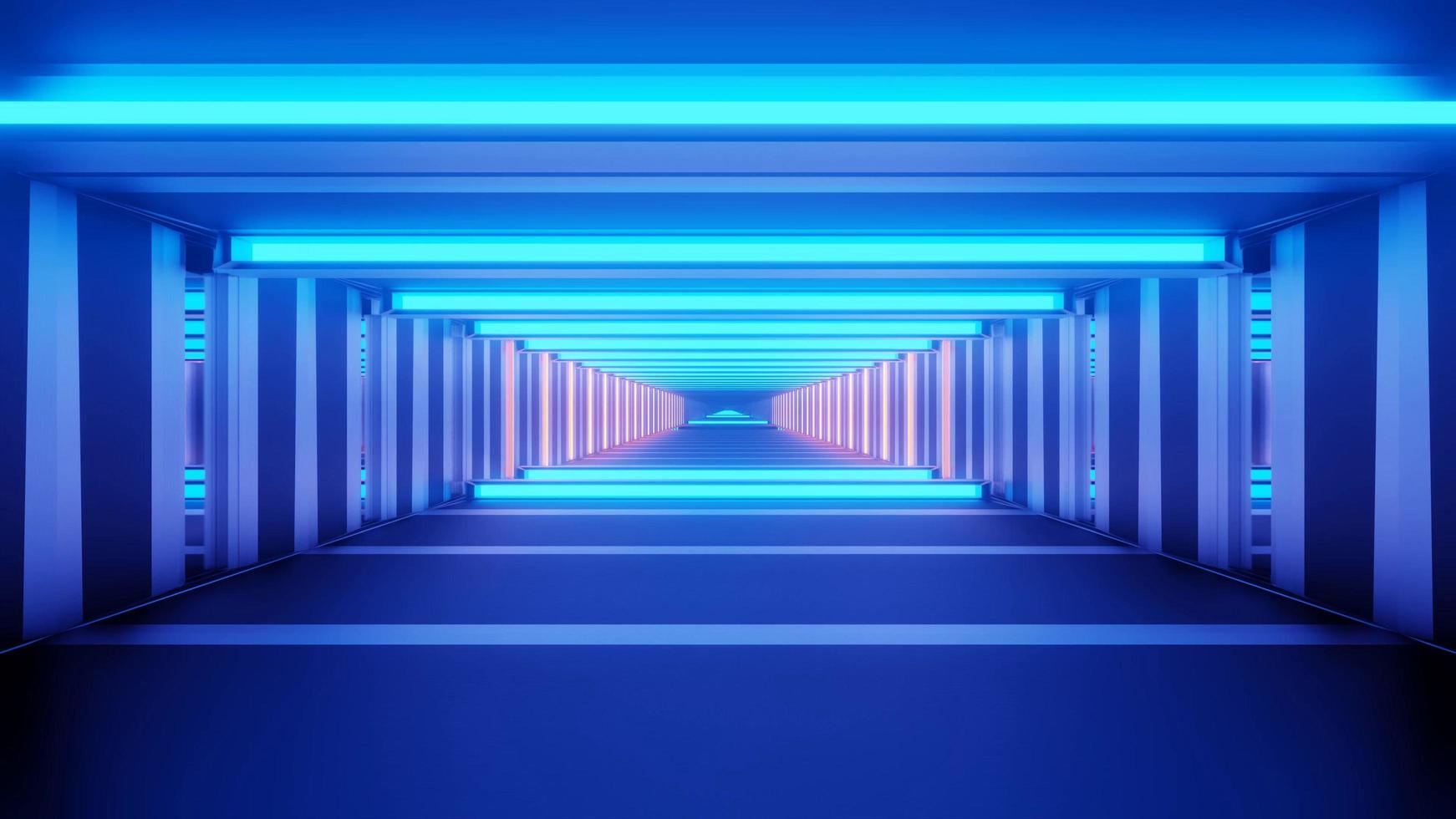 Gleaming Spacious blue 3D illustration background photo