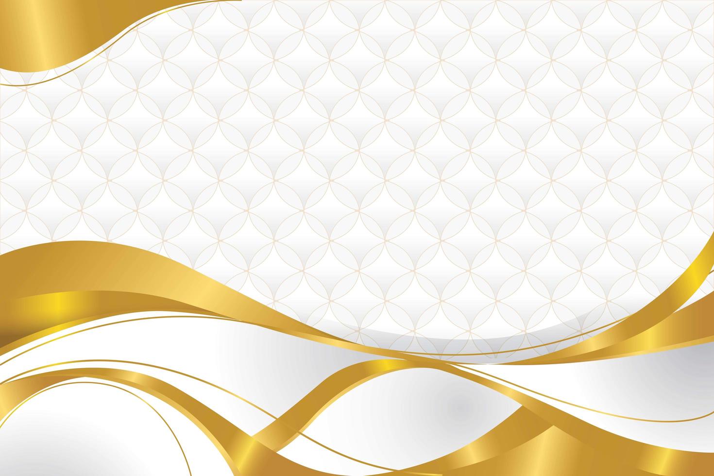 Gold Ribbon Background with Pattern vector
