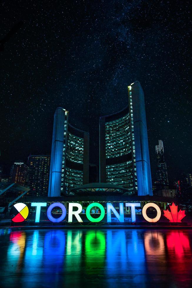 Low angle photo of Nathan Phillips Square