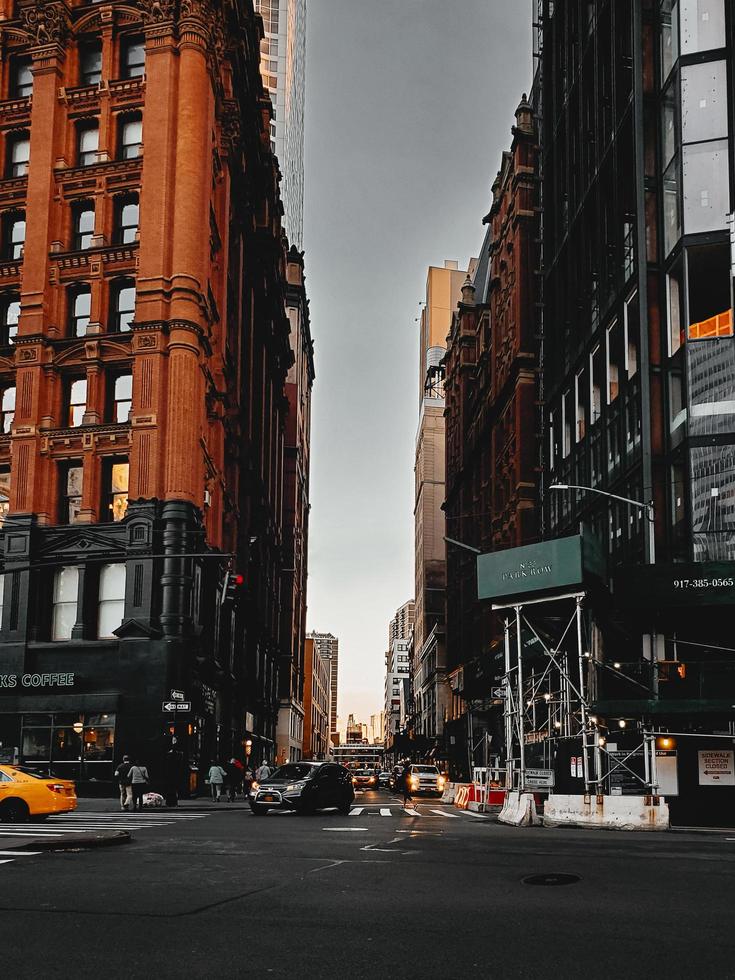 Cars on the road in the city photo