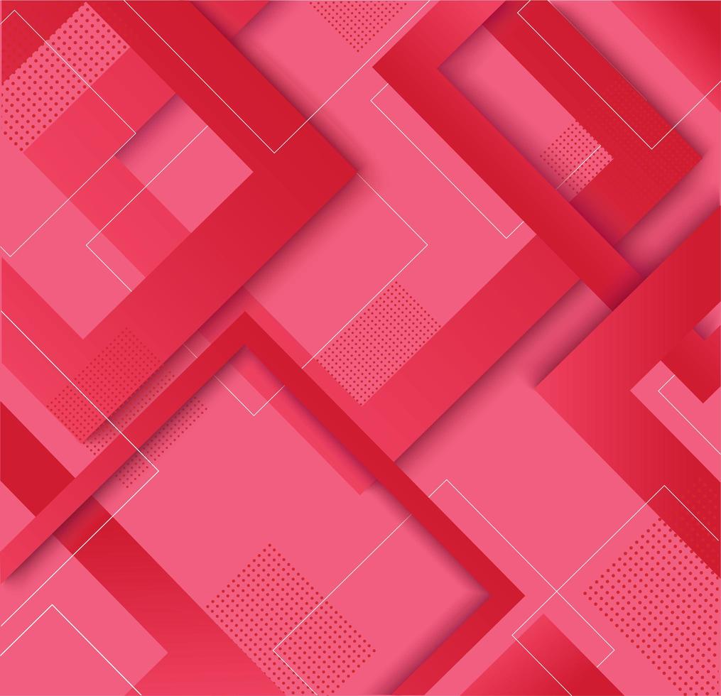 diseño geométrico moderno degradado rosa rojo moderno vector
