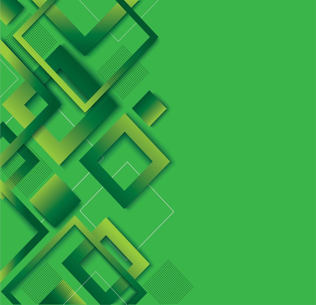Modern green diamond gradient trendy design vector