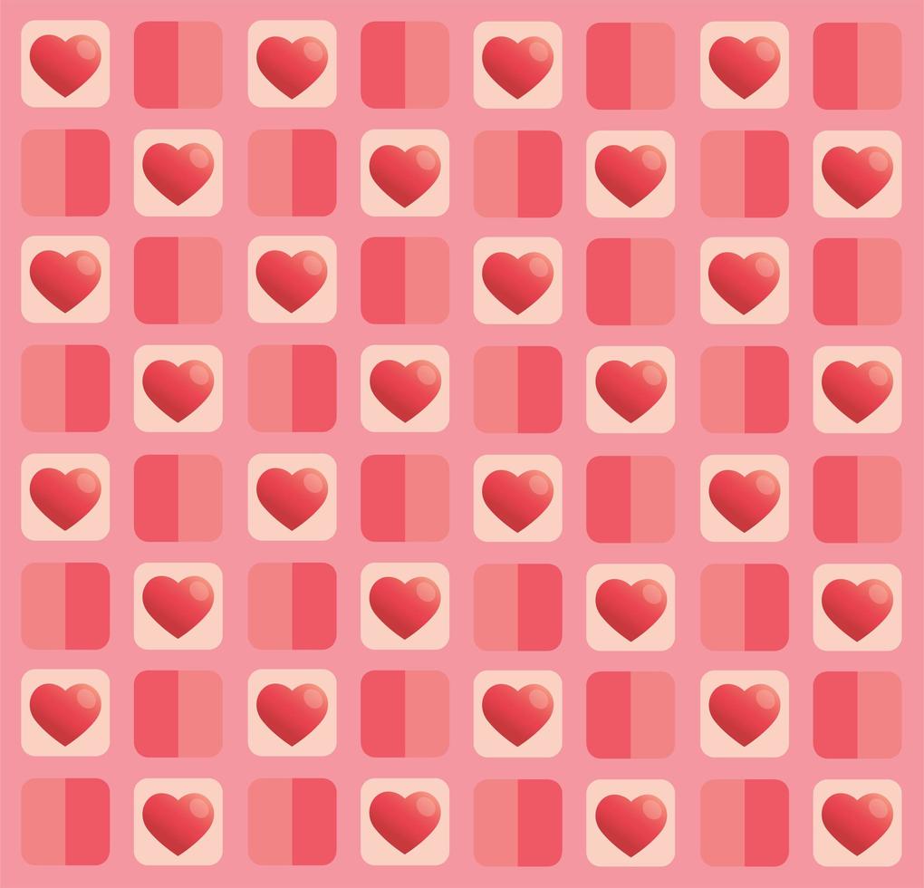 Cute pastel heart pattern vector