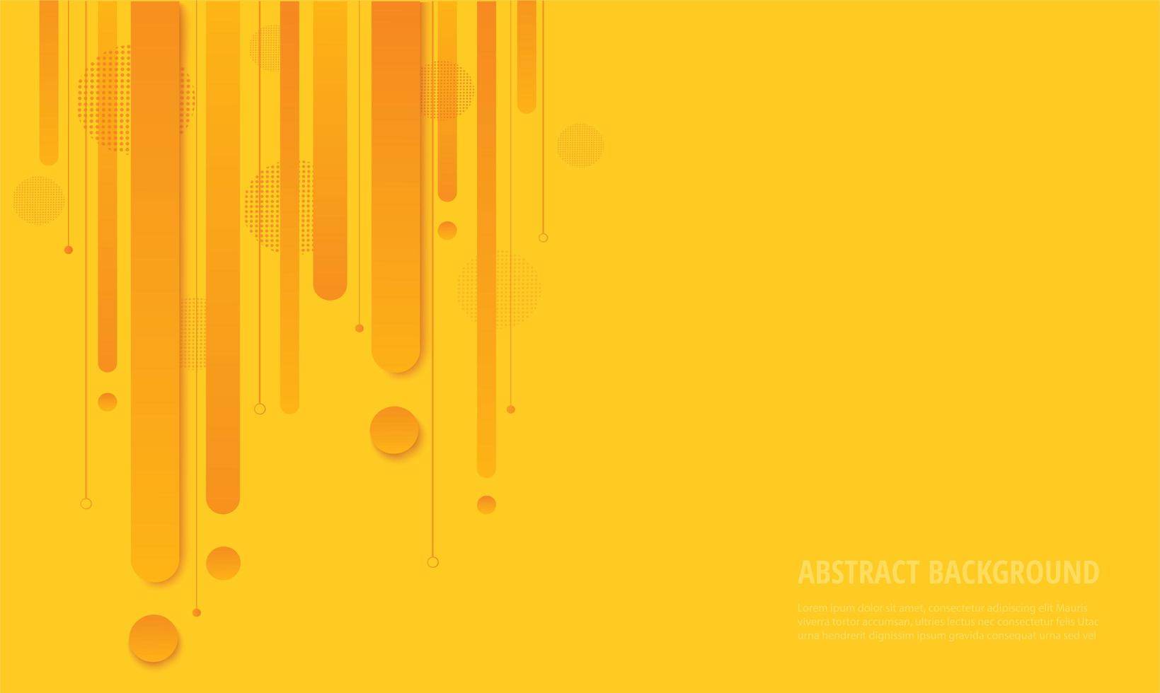 Modern yellow and orange gradient geometric design vector