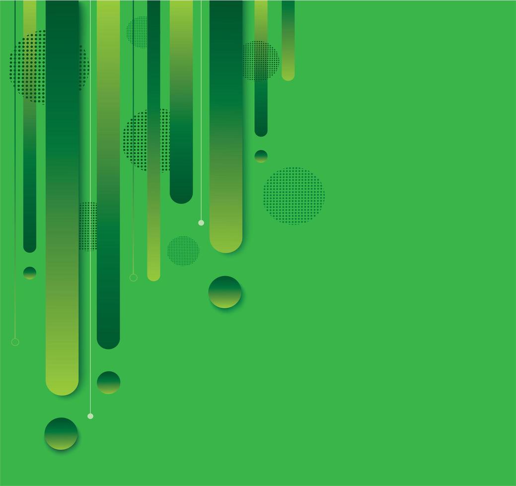 Modern green gradient vertical geometric design vector