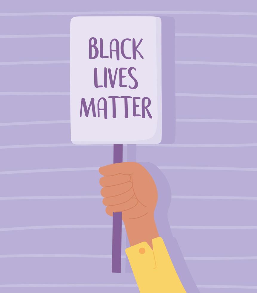 Black lives matter and stop racism awareness campaign vector