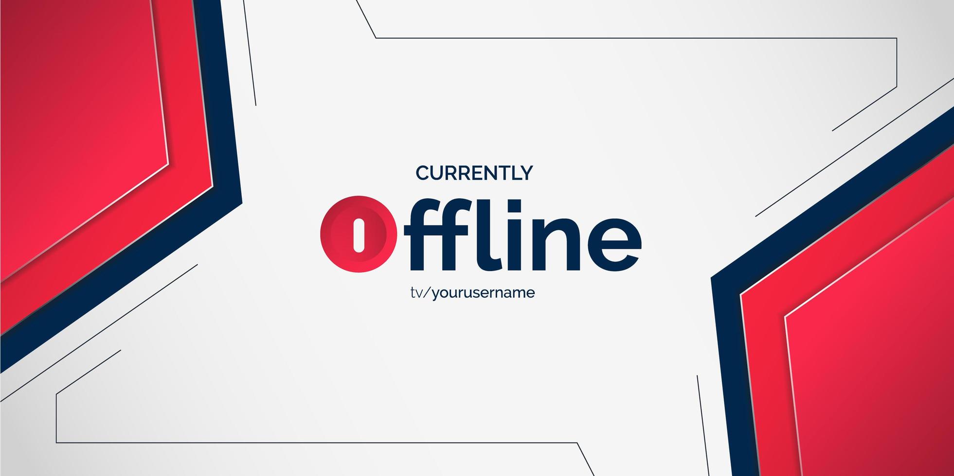 Abstract Red Futuristic Offline Stream Gaming Banner 1370047 Vector Art At Vecteezy