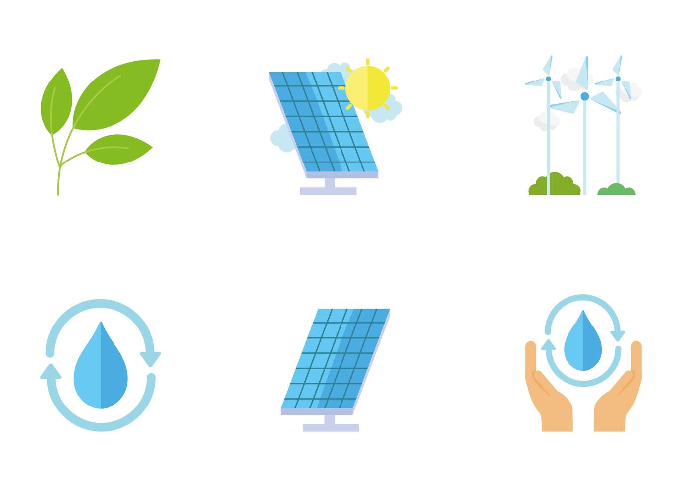 Ecology and recycling icon collection  vector