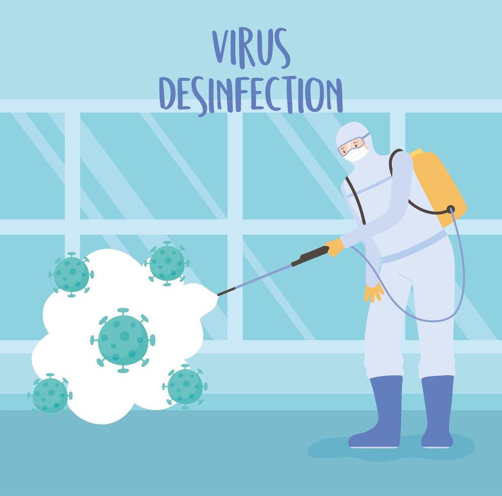 Virus disinfection design vector