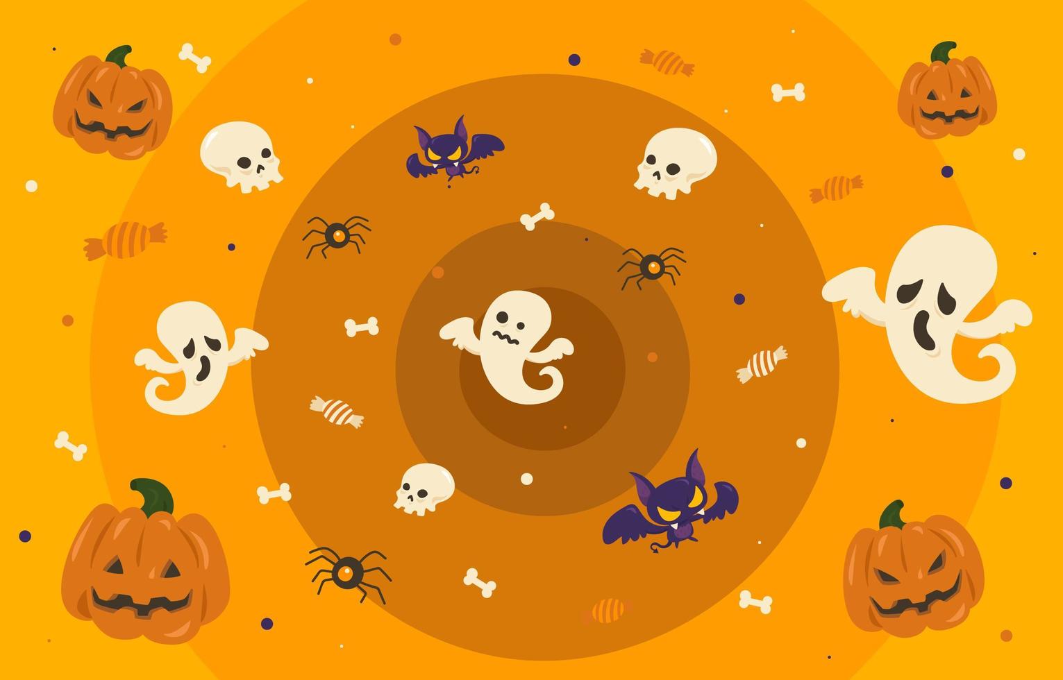 Quirky Halloween E-meeting Background vector