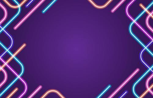 Abstract Colorful Rounded Neon vector