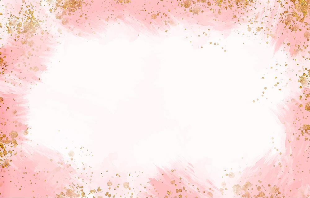 Pastel Watercolor Background with Droplets of Gold vector