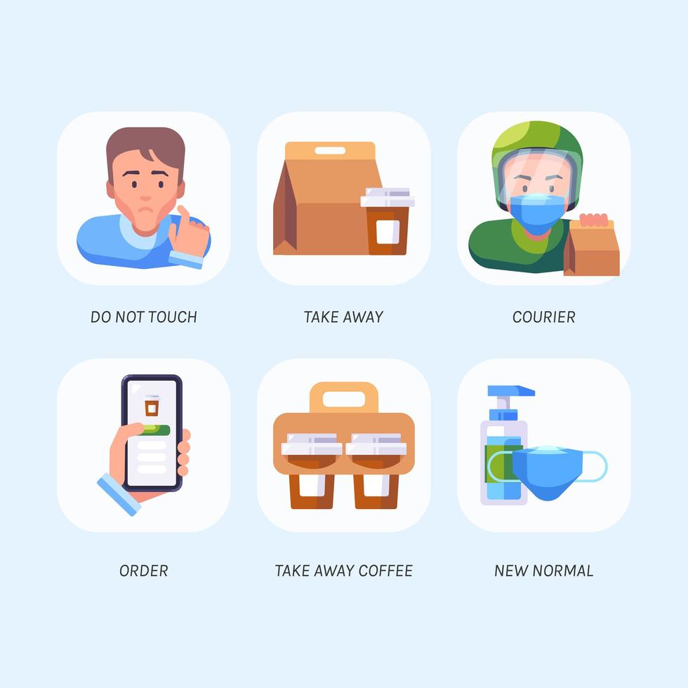 Activity from Home Icons vector