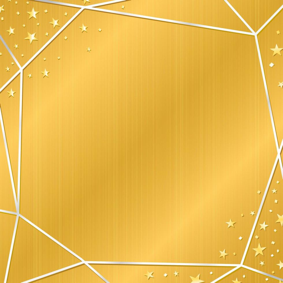 Gold Texture with Silver and Star Frame vector