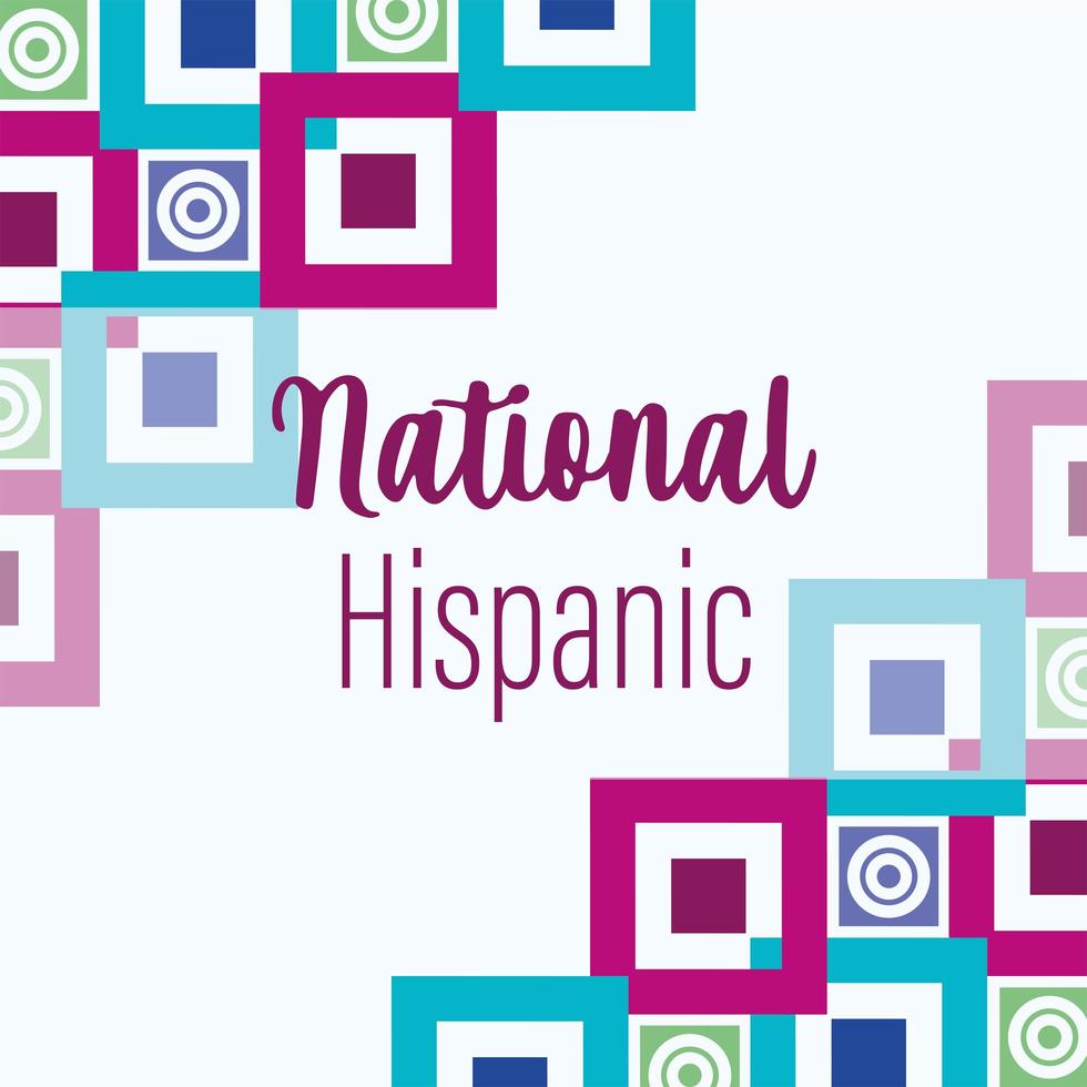 National Hispanic heritage month design vector
