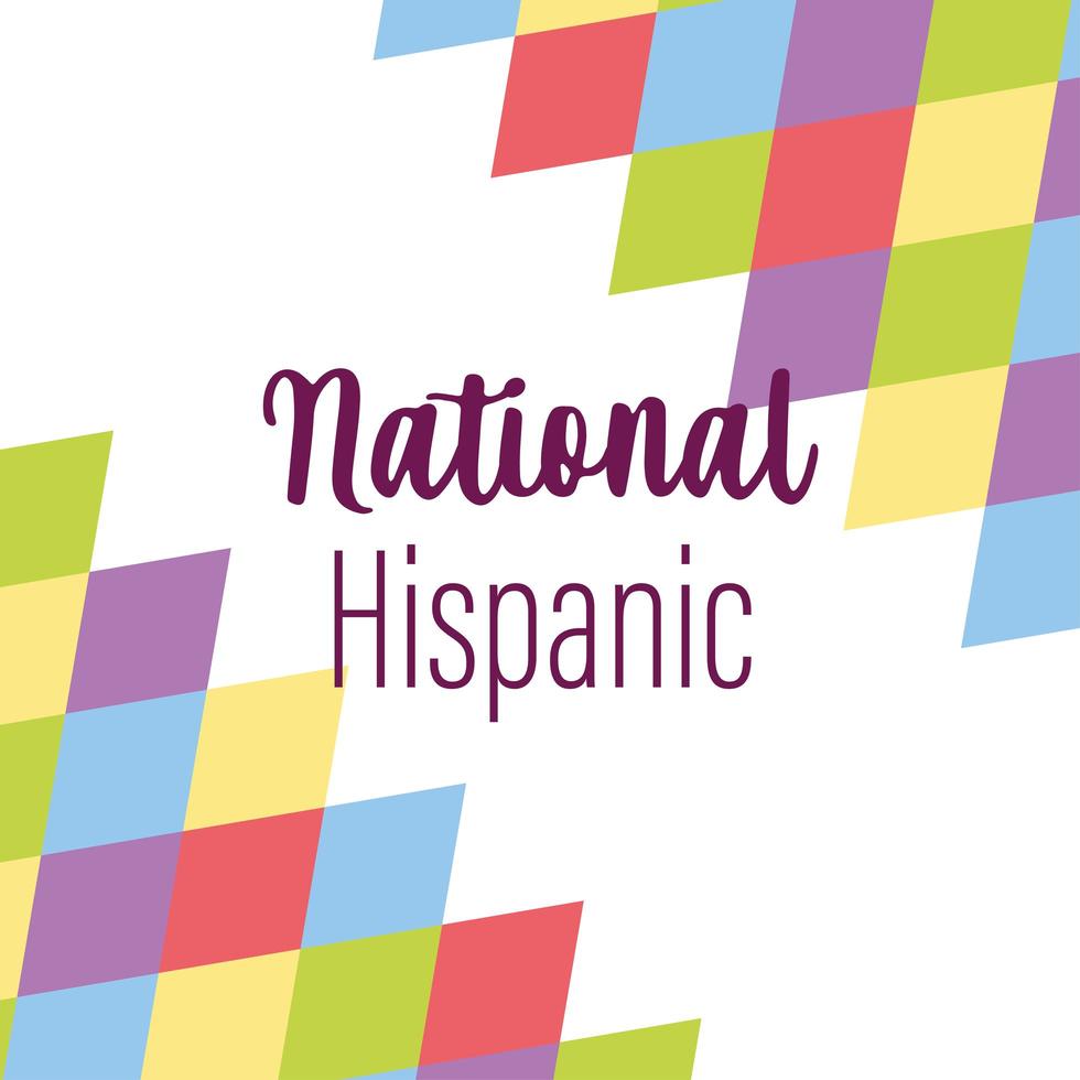 National Hispanic heritage month design vector