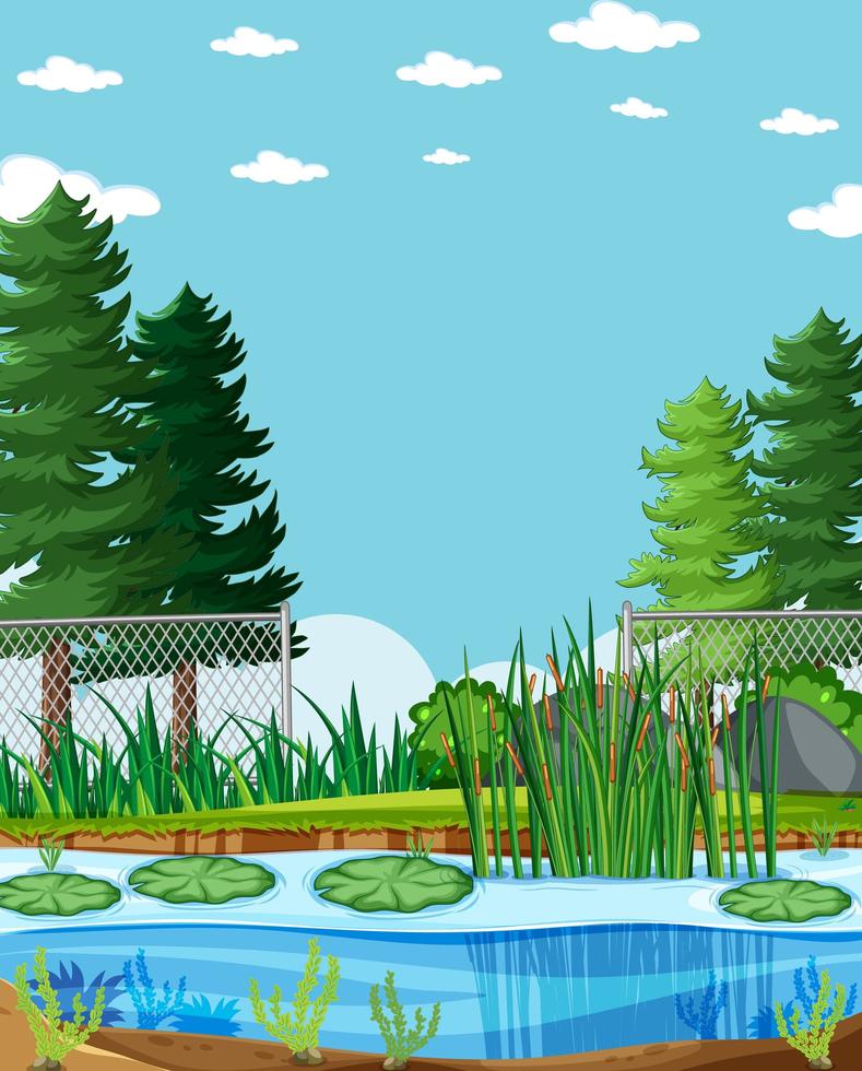 Empty background nature park scene vector