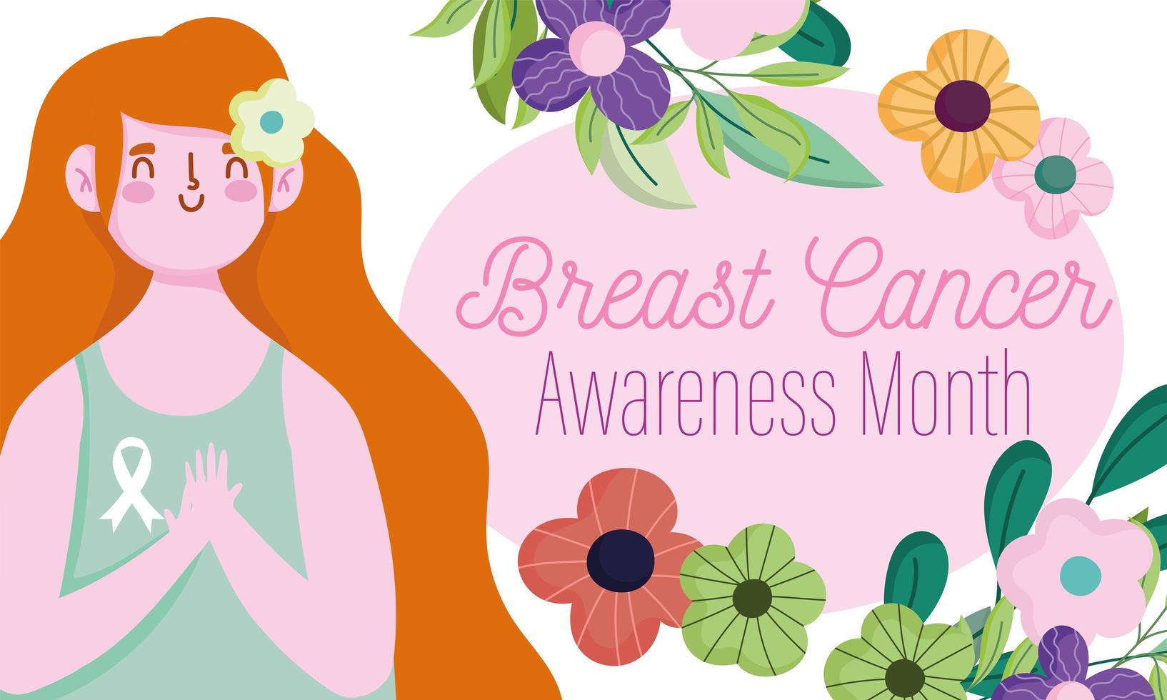 Breast cancer awareness month design vector