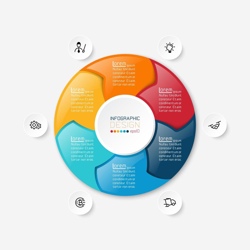 Circle diagram presentation  vector