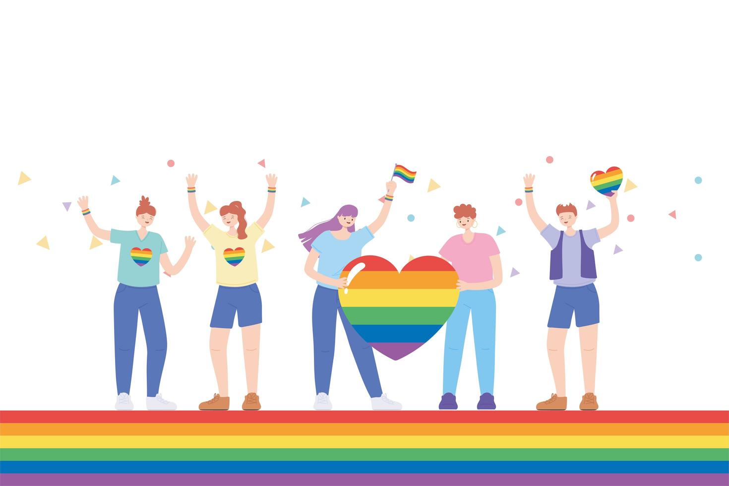 LGBTQ community for Pride parade and celebration vector