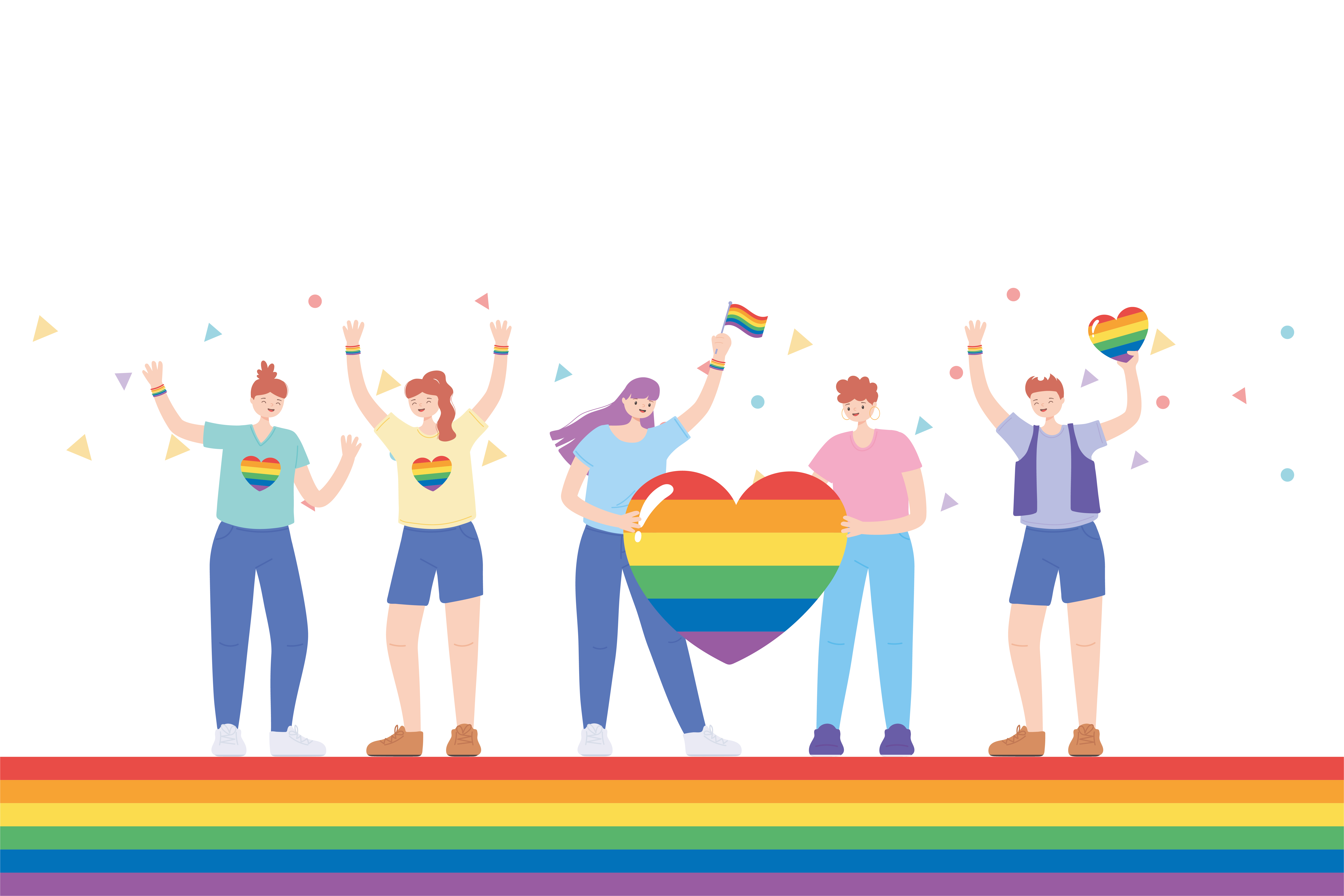 Lgbtq Community For Pride Parade And Celebration 1371917 Vector Art At Vecteezy