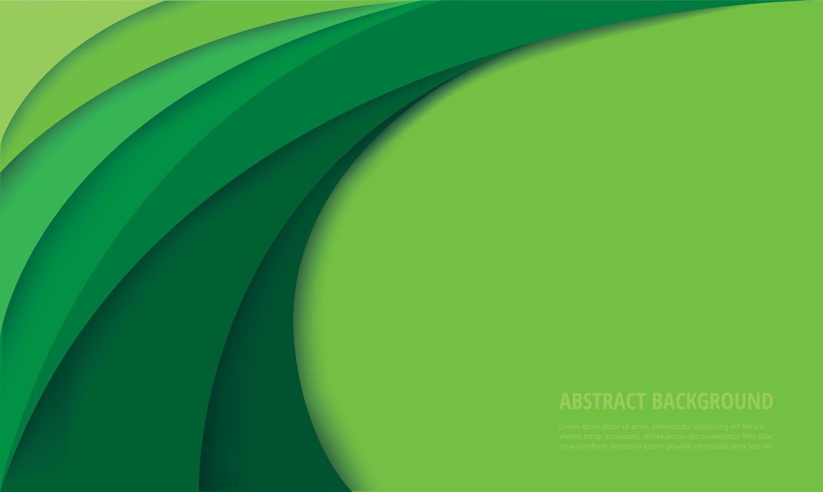 Modern green curve background vector