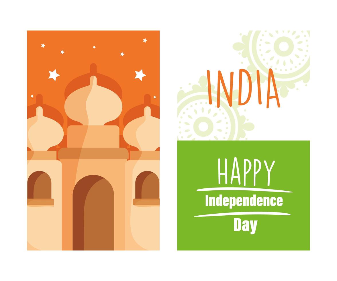 día de la independencia india vector