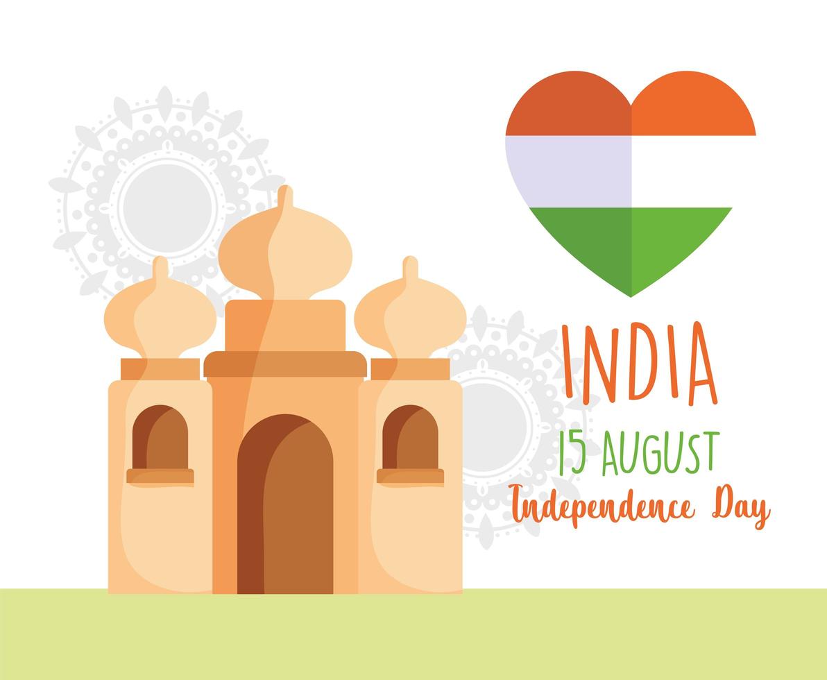 feliz día de la independencia de la india diseño de carteles vector