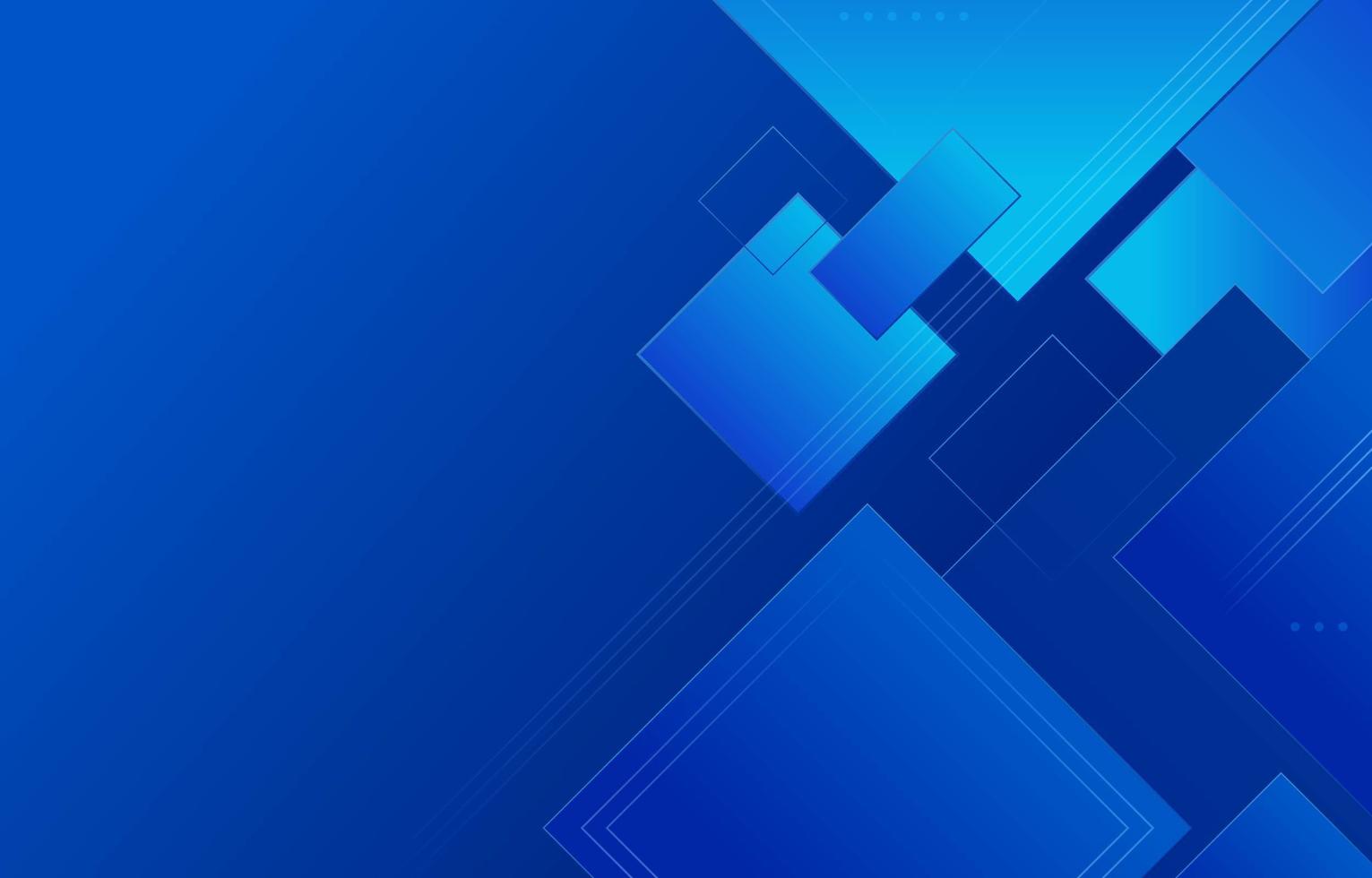 Modern Blue Background With Geometric Squares vector