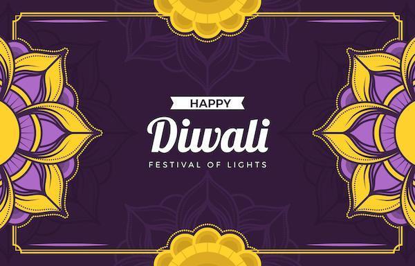 fondo colorido feliz diwali vector