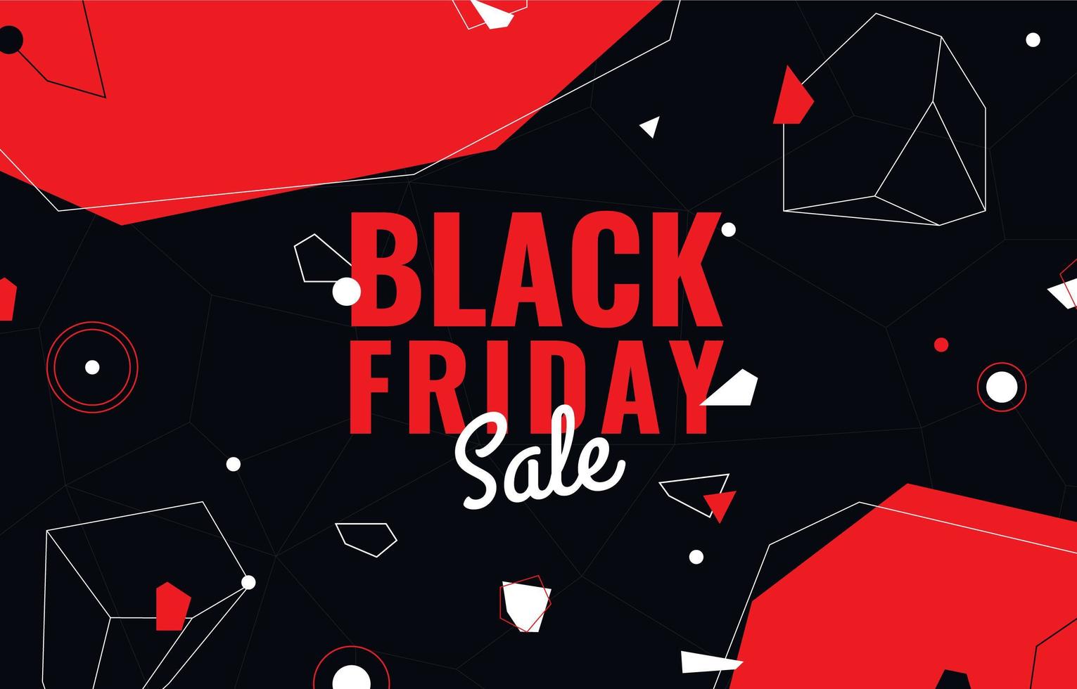 Black Friday Sale Background in Black and Red vector
