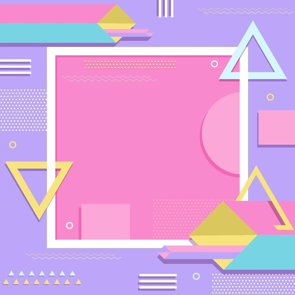 Simple Geometric Shape Aesthetic in Modern Pastel vector