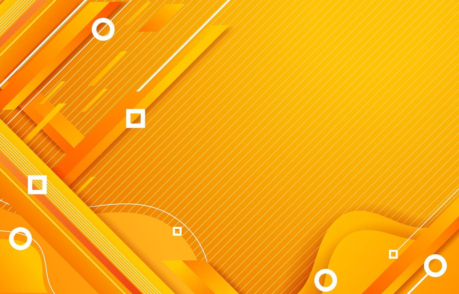 Orange Diagonal Lines Various Shapes Abstract Geometric Background vector