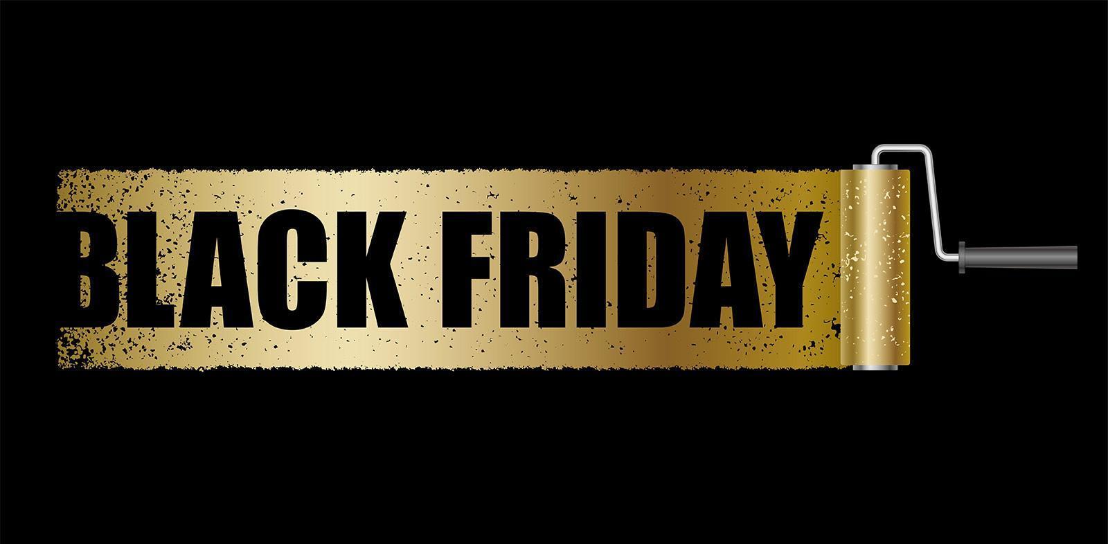 Gold Black Friday Sale Banner  vector