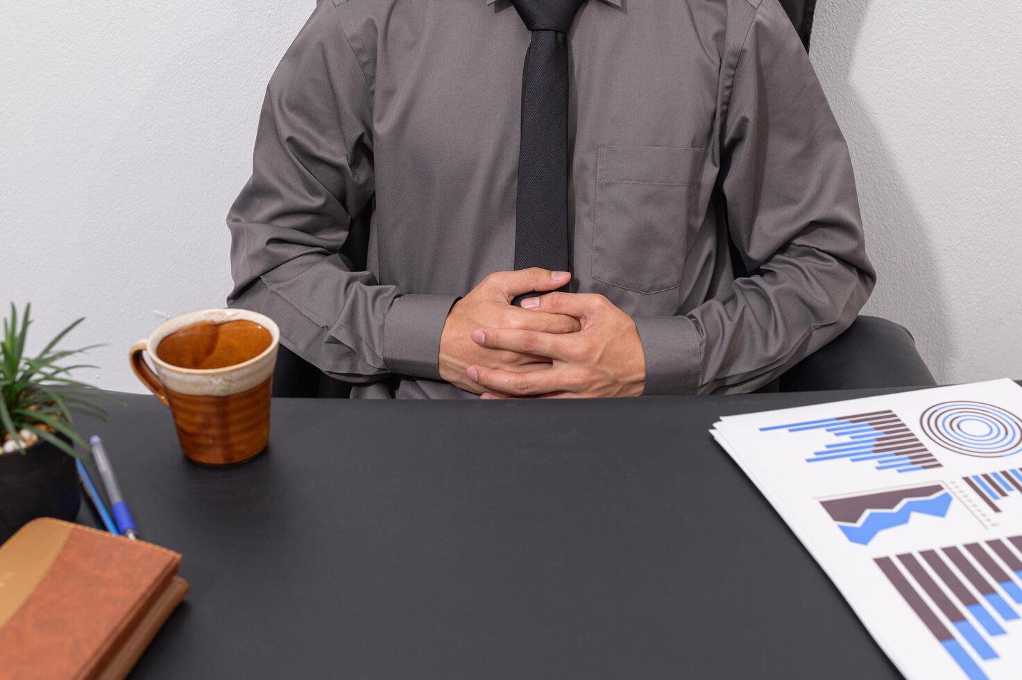 Businessman at his desk photo