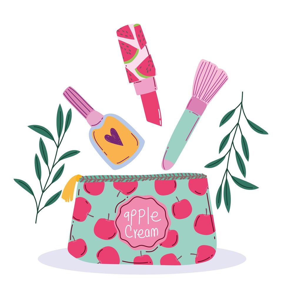 Make-up and beauty products design vector