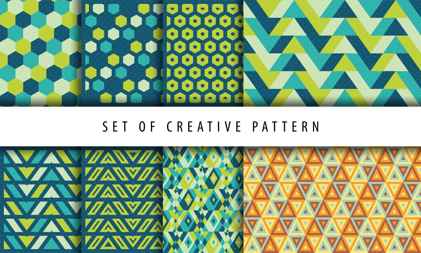 Set of Creative Geometric Patterns vector