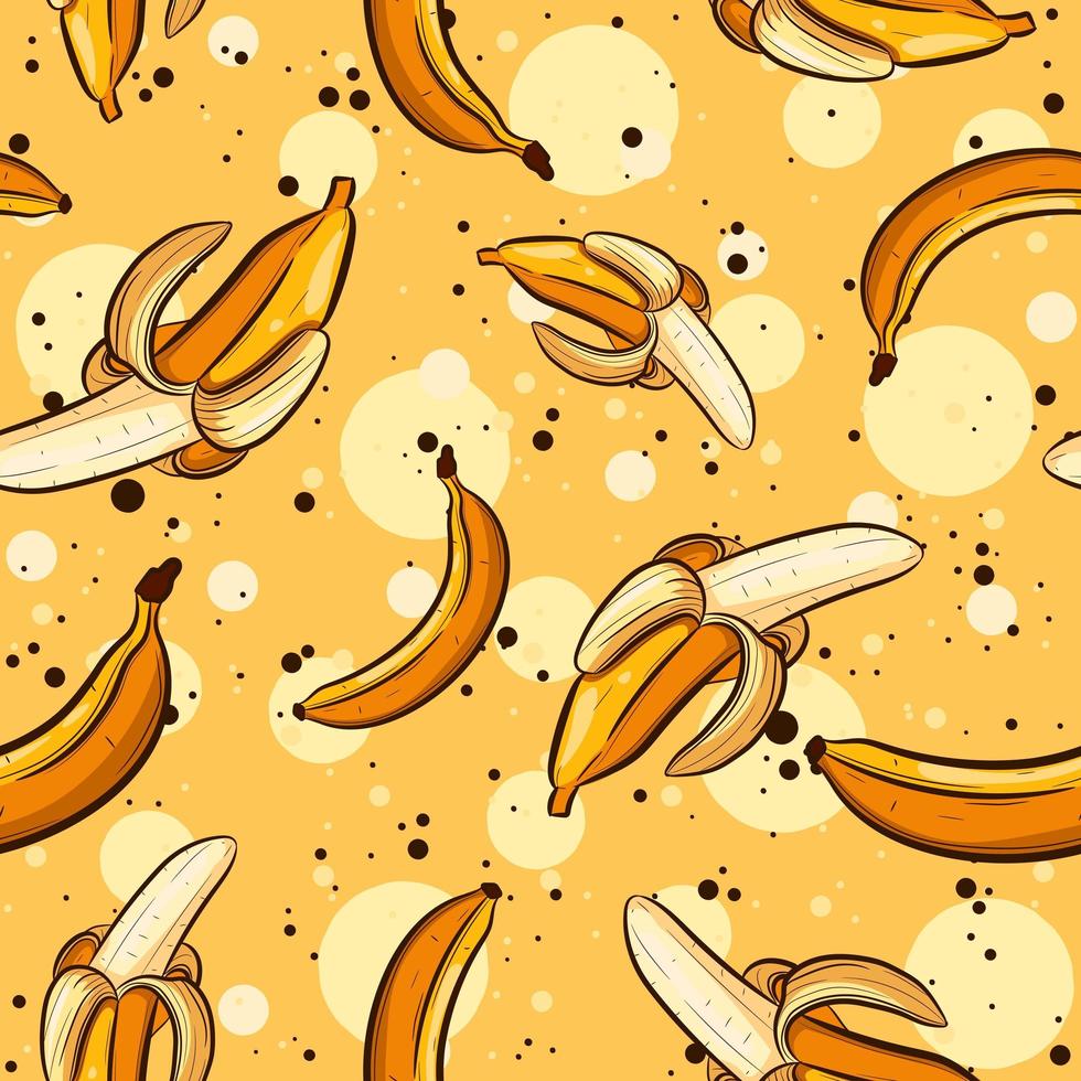 Summer seamless pattern with bananas vector