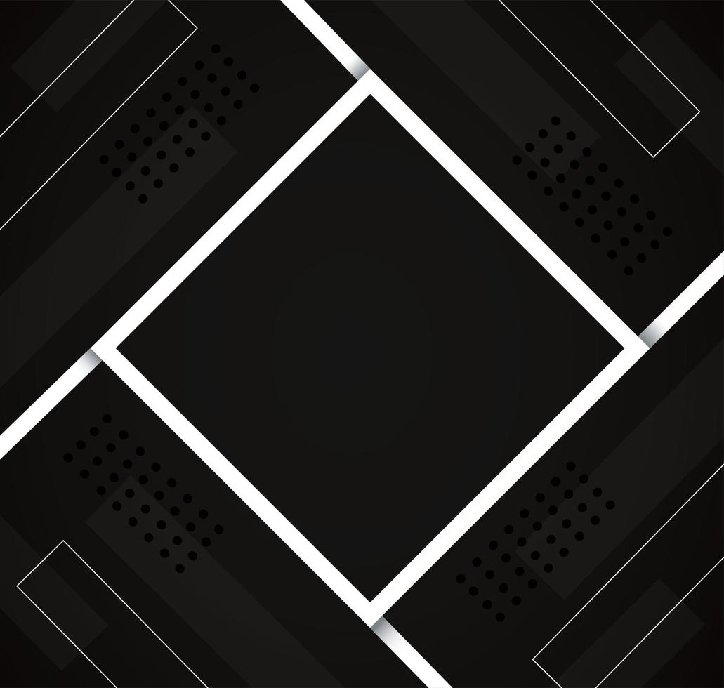 Abstract geometric black lines design vector