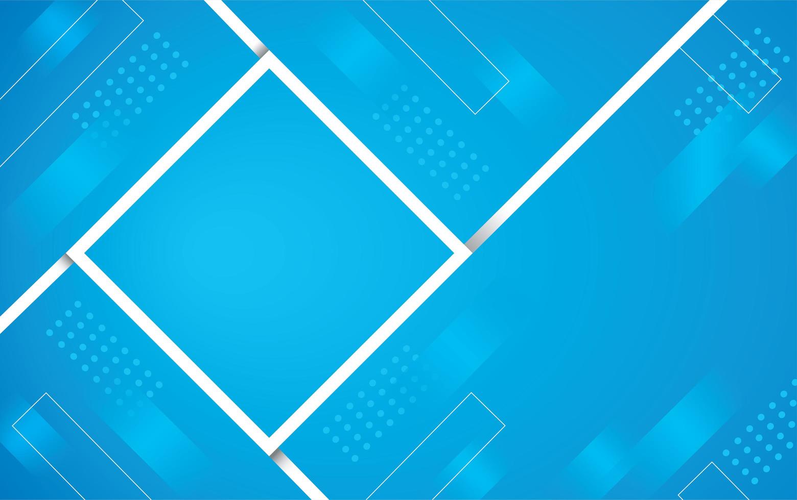 Abstract gradient blue color square design vector