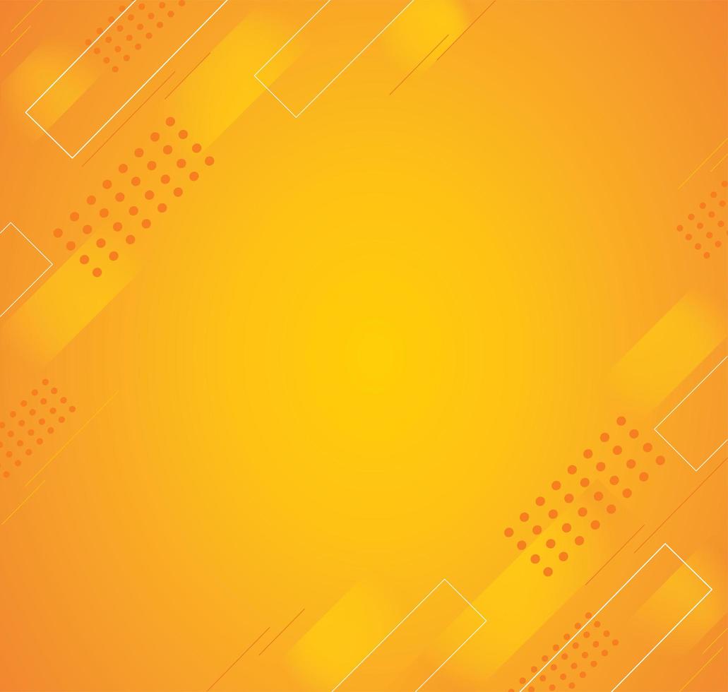 Abstract gradient orange square design vector