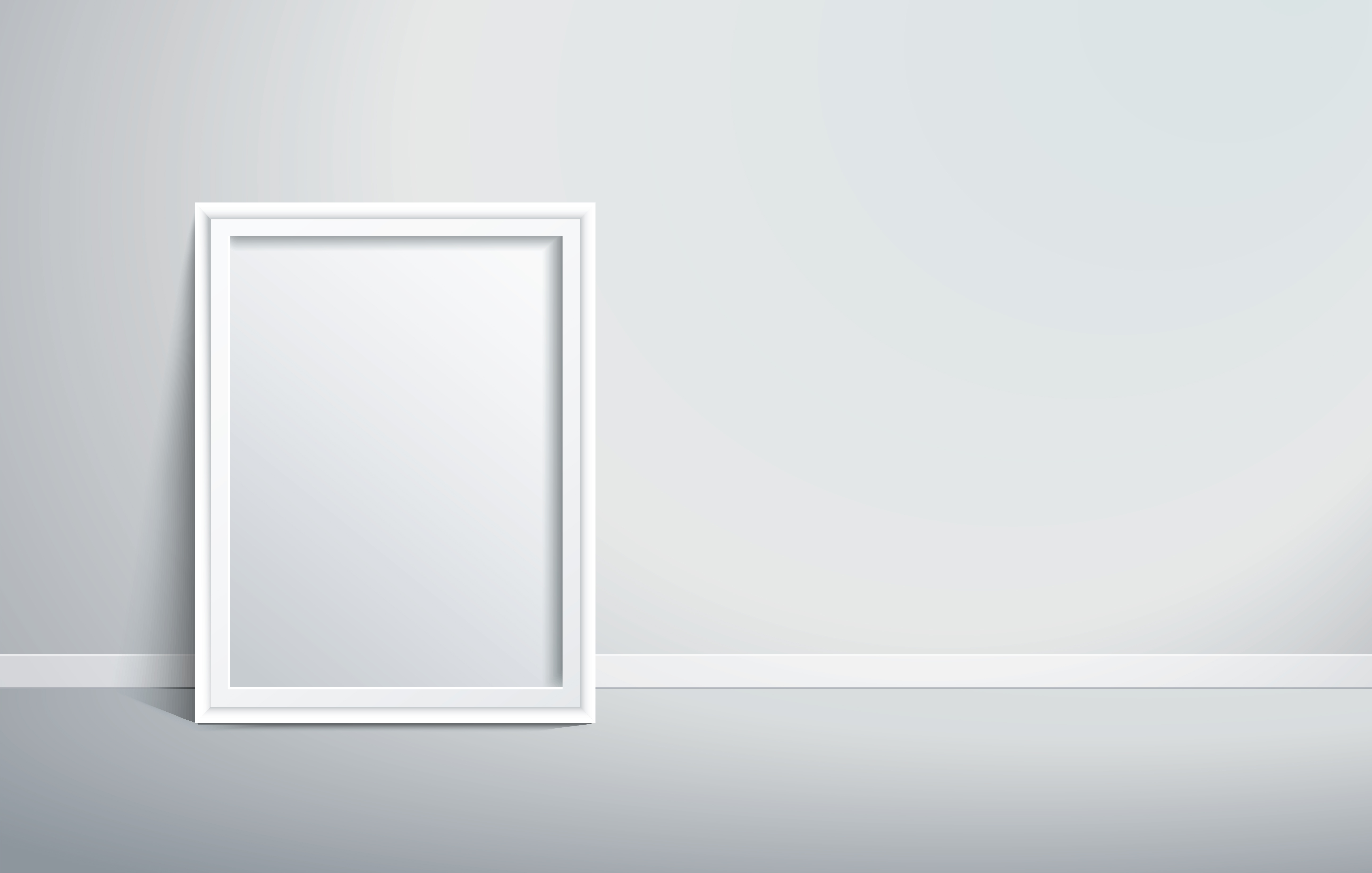 White border picture frame on wall 1377181 Vector Art at Vecteezy
